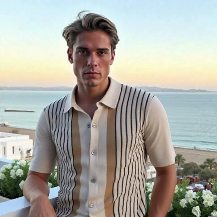 Maglia polo in maglia a righe Montelle®