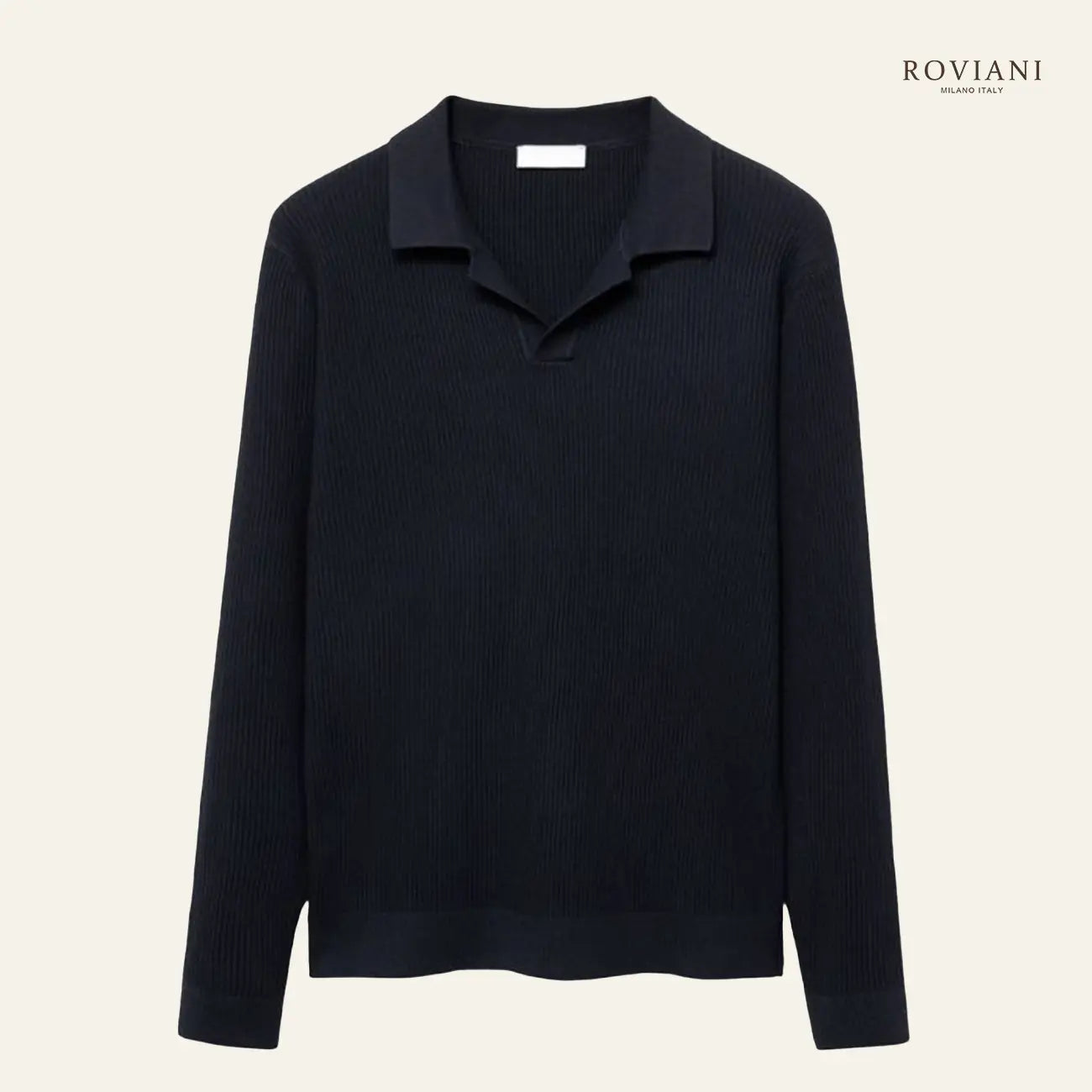 Maglione Uomo in Maglia con Colletto Sportivo