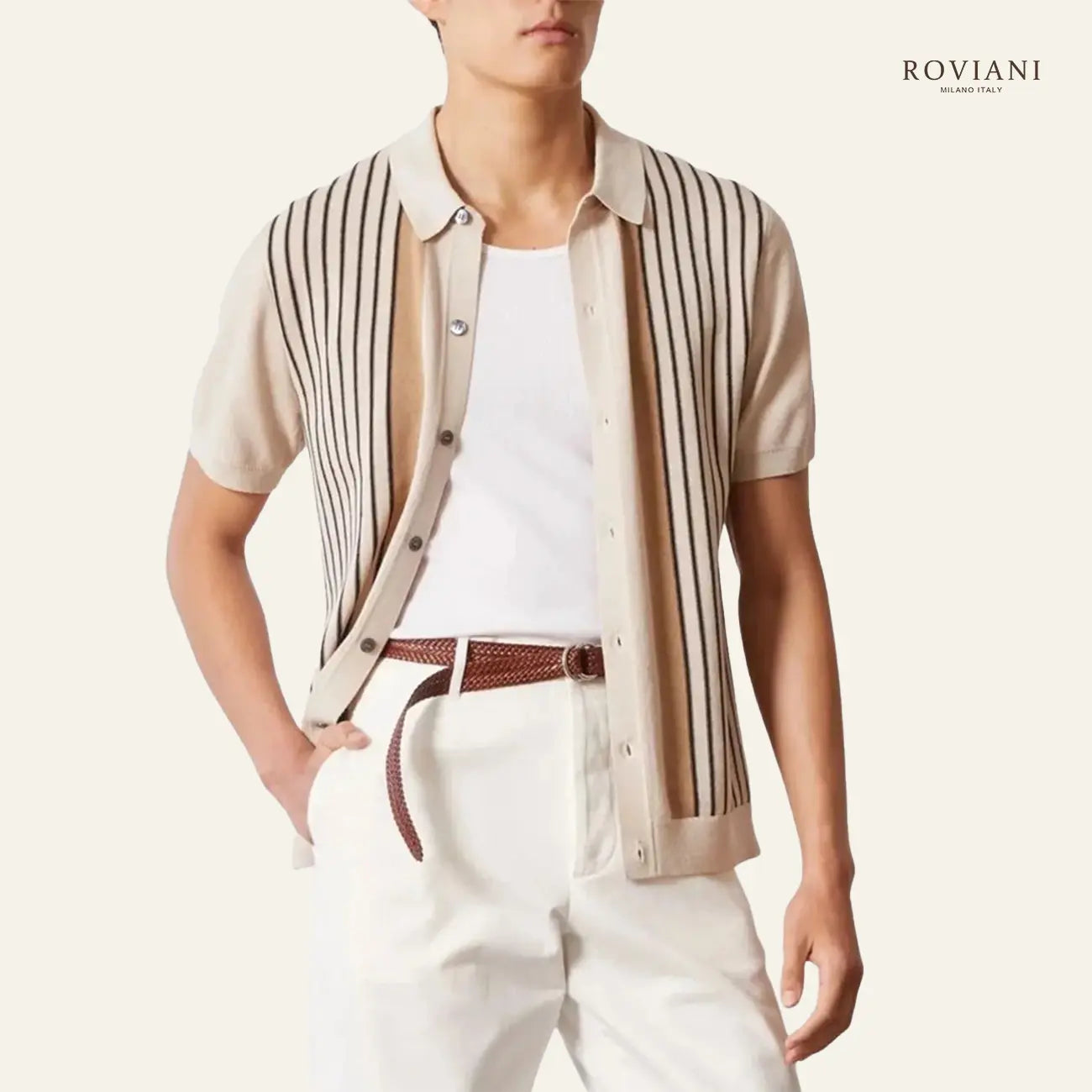 Maglia polo in maglia a righe Montelle®