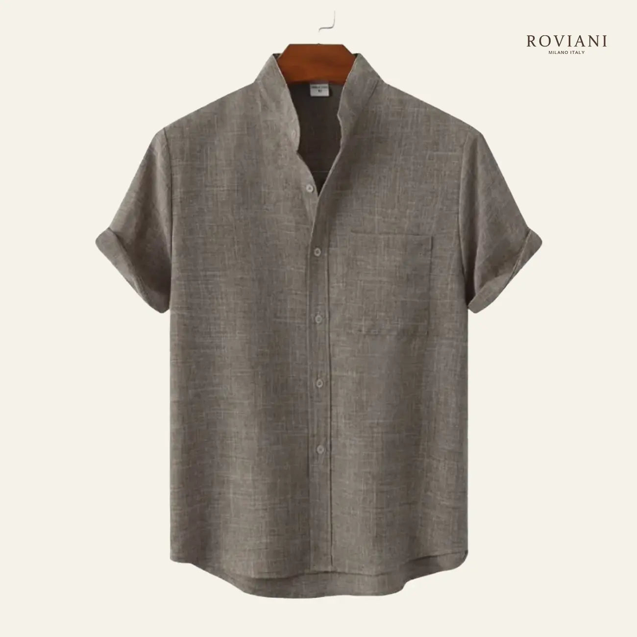 Camicia Maschile con Colletto alla Coreana®